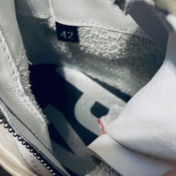 P448 Skate High Top Sneaker White Leather Buff Suede Blue Trim 42 9-9.5 Mens main image 7
